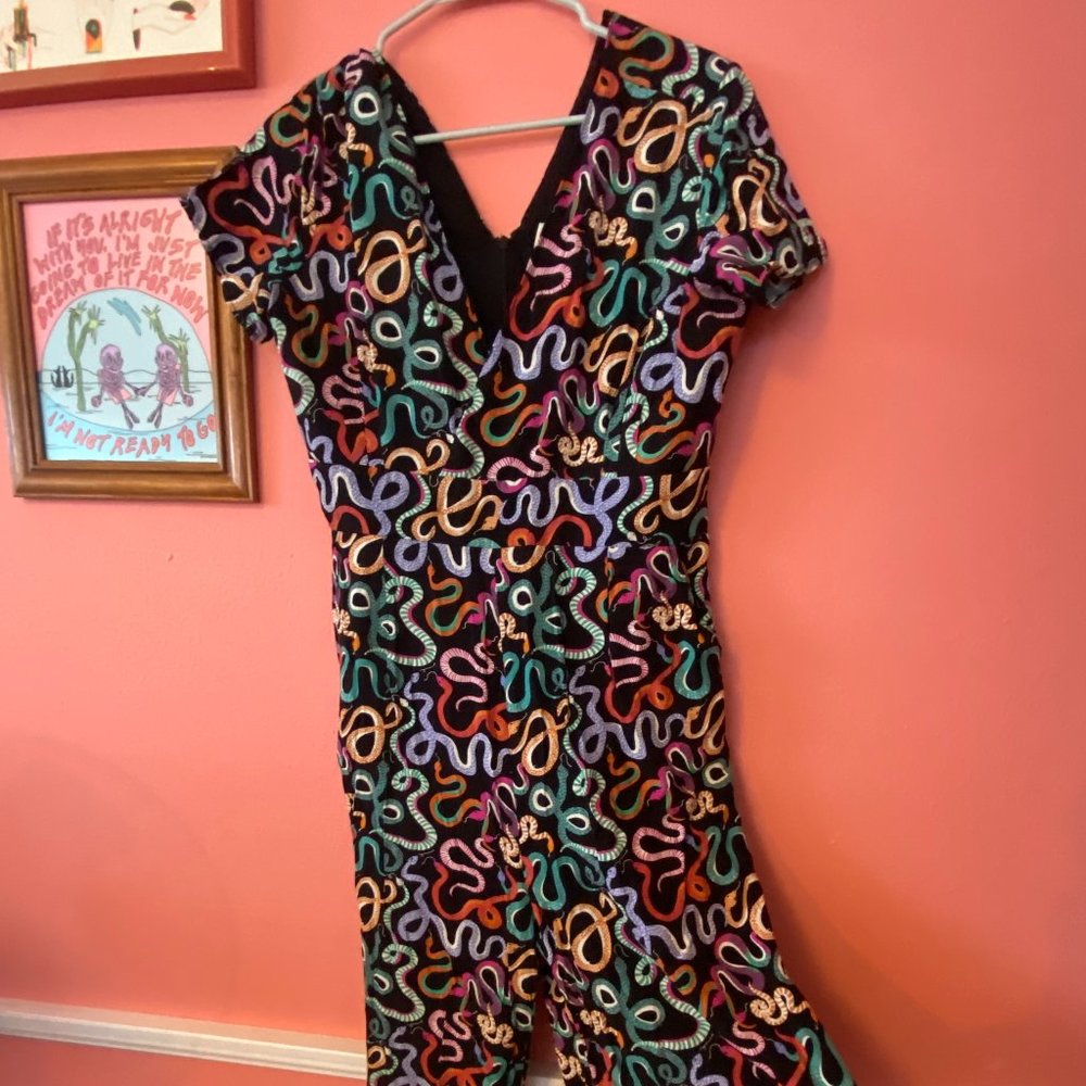 Colorful Snake Print Jumper - with Pockets!